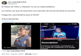 Lic. Luis Cab C.P.A @kapulet El Video de Yailin y Tekashi no se ve nada estético: Lo irónico es que se escucha una canción de Anuel durante el asunto. Pregunto: ¿fue 6ix9ine que lo filtró? Viene demanda. Translate post 10:19 . 5G 62 Activate con sago II 0:05 Swipe up for more From Lic. Luis Cab C.P.A 8:51 AM ⚫ Aug 24, 2024 353.2K Views 1:33 37 EN VIVO 2:06:50 ESPERANDO EL GOBIERNO › a octubre; se espera completar 10 millones este año | Editorial Assouline creará libro sobre un destino e Description Cuestiona autoridades municipales no diran nada del vandalismo en la Ciudad Colonial TV, DIGITAL