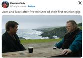 Stephen Carty @CartyScorsese · Follow X Liam and Noel after five minutes of their first reunion gig: