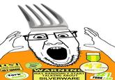 THA DON'T TALK TO ME UNTIL I'VE HAD MY spoons fork inside EATING FORKS 47. eaten WARNING knives today MAY RANDOMLY START TALKING ABOUT SILVERWARE #1 FORK FAN