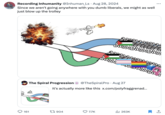 Recording Inhumanity @Inhuman_Ls Aug 28, 2024 Since we aren't going anywhere with you dumb liberals, we might as well just blow up the trolley The Spiral Progression @TheSpiralPro · Aug 27 It's actually more like this x.com/polyfraggrenad... о 161 17 904 7.7K lil 263K