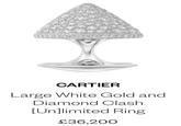 CARTIER Large White Gold and Diamond Clash [Un]limited Ring £36,200