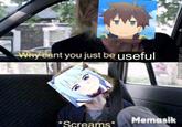 Why cant you just be useful Memasik *Screams* MemeCenter.com