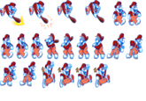 The sprite sheet for 7 Grand Dad as they appear in Friday Night Funkin': Mario's Madness V2.