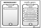 Monogamy vs. Polyamory Texts MONOGAMY reply guys 8:00 damn capra demon hard as hell lol 8:00 what do you mean you don't like INT builds? so i should die? that's what you're saying i play STR queen is drake sword viable? crazy you can do norwood 3 in the character creation so you're really saying i should die? just for playing INT? O O OELS COMICS
