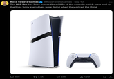 Ross Tweets Games @RossTweetsGames - Sep 10 The PS5 Pro has lines across the middle of the console which are a nod to the lines Sony executives were doing when they priced the thing J 409 t 4.5K 34K ili 1.2M