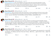 Ryan Routh @Ryan Routh Jul 17 - @Kamala Harris You and Biden should visit the injured people in the hospital from the Trump rally and attend the funeral of the murdered fireman. Trump will never do anything for them....show the world what compassion and humanity is all about. 8084648342 248 1221 Ryan Routh 53 ill 108K @RyanRouth - Jul 16 @JoeBiden You should visit the victims in the hospital of the trump rally victims and attend the funeral of the fireman that died; Trump certainly never would. SHOW THE WORLD WHAT REAL LEADERS DO. 37 1742 7 Ryan Routh @Ryan Routh Apr 22 . lil 27K ធ.. @POTUS Your campaign should be called something like KADAF. Keep America democratic and free. Trumps should be MASA...make Americans slaves again master. DEMOCRACY is on the ballot and we cannot lose. We cannot afford to fail. The world is counting on us to show the way. 51 Ryan Routh 149 7 @Ryan Routh Mar 5, 2020 Ill 50K ㅁ I was not supporting Bernie, but now I am; as sleepy Joe stands for nothing; no plans, no ideas, just as limp as hillary. Bernie........give them hell.....fight to the death...... 9 1337 3 山