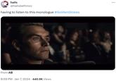 hails @hailsbethmcc having to listen to this monologue #Golden Globes From AB 8:09 PM Jan 7, 2024 440.9K Views