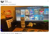 Grug @GRUGCEL NEVER KILL YOURSELF 000 Modelo Expand Model 9:43 PM - Sep 14, 2024 -12.4K Views VENTORY PLAY 100 € лос STORE NEWS FERNO D Ofice GO