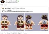 Caelan Conrad @CaelanConrad DEI chin Brickset @brickset - Sep 21 2013 vs. 2024 #LEGOStarWars #StarWars #PrincessLeia C P 5:51 PM Sep 22, 2024 · 3,337 Views