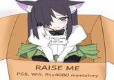 I can't cook | but can eat RAISE ME PS5, Wifi, Rtx4080 mandatory