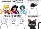 MONSTERS WHEN CAN WE START BEATING UP who the f--- are you people I thought I recruited sailors WHERE TO, CAPTAIN? who the f--- are you people thought I recruited sailors I + I 3.