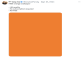 NOT Jony Ive @JonyIveParody Sept 24, 2024 FREE orange wallpaper • • HD quality No subscription required • Ad-free