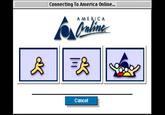 Connecting To America Online... AMERICA Online & =ẞ => Cancel