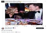 TESLA OWNERS SILICON VALLEY Tesla Owners Silicon Valley @teslaownersSV • Sep 24 Do you think They'll date? 911 Elon Musk @elonmusk X 1543 7.1K Ill 639K We are not dating 7:48 PM ⚫ Sep 24, 2024 1.7M Views Subscribe 1