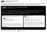 Elon banned Alejandra Caraballo for just *pretending* to link to the JD Vance dossier. This isn’t about doxxing at all evan loves worf @esjesjesj Elon banned Alejandra Caraballo for just *pretending* to link to the JD Vance dossier. This isn't about doxxing at all Alejandra Caraballo @Esqueer_ Funny thing is this was an archive that didn't even have the pdf of the dossier loaded. So this is purely about censoring the story. POST TOTT Violating our rules against posting private information. You may not publish or post other people's private information without their express authorization and permission. Alejandra Caraballo @Esqueer What happened? We have determined that this account violated the X Rules. Specifically, for: Alejandra Caraballo @Esqueer_ Read the leaked JD Vance dossier Elon doesn't want you to see. https://t.co/AuUpnnFWXt Sep 26, 2024, 2:29 PM 1. Violating our rules against posting private information. You may not publish or post other people's private information without their express authorization and permission. By clicking Remove, you are removing the content of your post and all other edited versions of the post, and forgoing the option to appeal this violation. Please note that the original content will be replaced with a notice stating your post is no longer available because it violated the X Rules. This notice will be accessible via direct URL and via your profile timeline for 14 days. Learn more. As a result, we've temporarily limited some of your account features. While in this state, you can still browse X, but you're limited to only sending Direct Messages to your followers -- no posts, reposts, follows, or likes. Learn more. Your account will be restored to full functionality in: 12 hours and 0 minutes. You can start your countdown and continue to X once you: • Delete the content that violates our Rules • 1 Post 9:30 AM - 9/27/24 1K Views • 9:43 AM Sep 27, 2024 18.7K Views