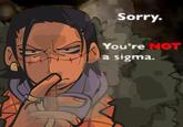 Sorry. You're NOT a sigma.