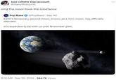 toni collette stan account @HarryPhillips15 omg the moon took the substance Pop Base @PopBase Sep 30 Earth's temporary second moon, known as a mini-moon, has officially debuted. It is expected to be with us until November 25th. 9:10 AM Sep 30, 2024 · 544.7K Views ...