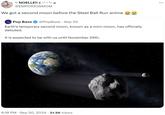 ♡ NOELLE!! ^^ S @EMPORIOSMOM We got a second moon before the Steel Ball Run anime Pop Base @PopBase Sep 30 Earth's temporary second moon, known as a mini-moon, has officially debuted. It is expected to be with us until November 25th. . 6:18 PM Sep 30, 2024 21.5K Views ...