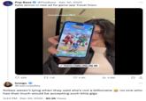 Pop Base @PopBase Dec 30, 2023 Kylie Jenner in new ad for game app Travel Town. @traveltowngame #ad Travel town TRAVELTOWN.ONELINK.ME 488 C 1.1K 4.8K lil 4.8M ☐ 1 lesego. @LeeLovesBey forbes weren't lying when they said she's not a billionaire has that much would be accepting such khia gigs 3:44 PM Dec 30, 2023 80.2K Views no one who