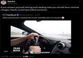 Nandre @Nan_dre_ If you stream yourself driving and reading chat you should face criminal charges. Easily could have killed someone. FearBuck @FearedBuck⚫ Oct 5 Jack Doherty just crashed his brand new McLaren on stream FEAR BUCK 1:46 KJACKDOHERTY 3:51 PM Oct 5, 2024 5.8M Views