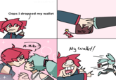 .+: Oops I dropped my wallet I dropped Teto M-Miku..? + My wallet!