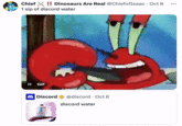 Chief X!! Dinosaurs Are Real @ChiefofIsaac · Oct 8 1 sip of discord water II GIF Discord @discord - Oct 8 discord water
