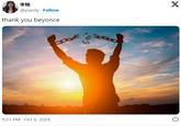 李艳 @yianily Follow thank you beyonce X 9:21 PM Oct 6, 2024