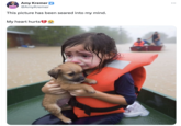Amy Kremer tweeted an AI-generated image of a little girl holding a puppy in a flooded town. She believed it was real and wrote "This picture has been seared into my mind."