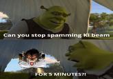 Can you stop spamming Ki beam FOR 5 MINUTES?!