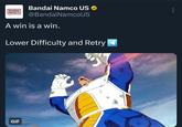 BANDAI NAMCO Bandai Namco US ✔ @Bandai NamcoUS A win is a win. Lower Difficulty and Retry GIF