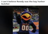 I can’t believe Rowdy was the bay harbor butcher Meme imagining UTSA mascot Rowdy as Bay Harbor Butcher from Dexter
