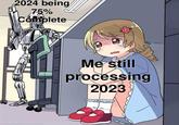 2024 being 75% Complete made with mematic Me still processing 2023