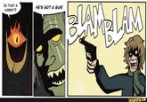 IS THAT A HOBBIT? D HE'S GOT A GUN! terkdrawsstuff BLAMBLAM TERK ifunny.co