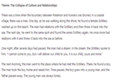 The Octillery Story Theme: The Collapse of Culture and Relationships There was a time when the boundary between Pokémon and humans was blurred. In a coastal village, there was a man. One day, as he was walking along the shore, he found a female Octillery washed up on the beach. The man had relations with the Octillery and then threw it back into the sea. The next day, he went to the same spot and found the same Octillery again. He once more had relations with it and threw it back into the sea as before. One night, after several days had passed, the man had a dream. In the dream, the Octillery spoke to him. "I cannot come to you, but I will deliver our child to you. It is our child, yours and mine." The next morning, the man went to the place where he had met the Octillery. There, he found a boy. The man took the boy home and raised him. Time passed, the boy grew into a young man, and the father passed away. The young man was always lonely.