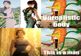 XXX3111 Unrealistic body This is a man