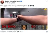 Still image from a DOOM edit of the Sydney Wilson bodycam footage 