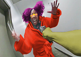 Image of Sydney Wilson charging a police officer pointing a gun at her edited to look like character Bazz from the 2024 video game Concord