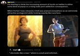 ravn @ravncompensate Oct 13 I'm starting to think the increasing amount of incels on twitter is either some kind of psyop or a rising male p--- addiction consequence. When Portal 2 was released, Chell was praised everywhere as an extremely attractive protagonist while looking exactly like Lara here. CAPERTURE mari @larasbians Oct 12 "she looks like a man "where x.com/LaraCrxft/stat...