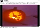 Goh_Billy @GohBilly1 Lol, so I made a pattern and carved the infamous MK4 Quan Chi into a pumpkin. It won't make it to Halloween but it was fun practice :). 6:52 PM - Sep 13, 2024 11.1K Views