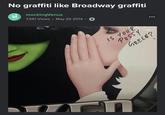 No graffiti like Broadway graffiti M mockingVenus 7,561 Views ⚫ May 25 2014. + . IS YOUR P---- GREEN? an 600