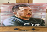 A painting of "Sal Vulcano's":https://knowyourmeme.com/memes/tonights-big-loser female alter-ego Tanka Jahari from the show "_Impractical Jokers_":https://knowyourmeme.com/memes/subcultures/impractical-jokers. In 2024, Tank Jahari went viral on TikTok and received memetic spread, evident in "fancam":https://knowyourmeme.com/memes/sites/tiktok edits, "fan art":https://knowyourmeme.com/memes/cultures/fan-art and usage of the soundbite, "I am Tanka Jahari but I would never order a whole pizza for myself."