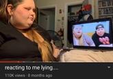 Reaction meme consisting of a screenshot of Amerlynn Reid's video "Reacting to me lying..." The screenshot was posted by X user pajamanim.