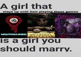 A meme about women who play video games published by Critical Reflex