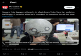 Post PC PC Gamer GAMER @pcgamer Seguir Square Enix lawyers elbow in to shut down Yoko Taro fan archive, bafflingly, 6 months after he'd thanked its creators for all the love. Traducir post Square Enix lawyers elbow in to shut down Yoko Taro fan archive, bafflingly, 6 mon.... De pcgamer.com 11:58 a. m. - 18 oct. 2024 57 mil Reproducciones 24 165 339 ឍ 45 <]