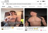 An example of male "thirst traps":https://knowyourmeme.com/memes/thirst-trap being boosted by "TikTok's":https://knowyourmeme.com/memes/sites/tiktok search engine. The image concerns a recently purported phenomenon that TikTok's search results have been boosting "lewd":https://knowyourmeme.com/memes/lewd content when you search anything, even just one word.