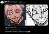 seán @kagurabachis ⚫ Oct 18 BLUE LOCK FANS ARE NEVER HAPPY Nichiiisenkai @A---- Dh96215025 • Oct 18 Replying to @Blue_Lock_En Noo what is this why is shidou so zesty