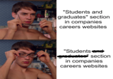 "Students and graduates" section in companies careers websites "Students and graduates" section in companies careers websites