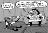 I LIKE PLANES! DID YOU KNOW A PLANE CAUSED 9/11? YOU INSENSITIVE F------ @FURRYENDS