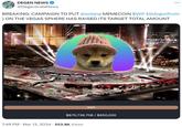Dogwifhat meme on the Las Vegas Sphere edit