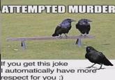 ATTEMPTED MURDER If you get this joke I automatically have more respect for you :) shin
